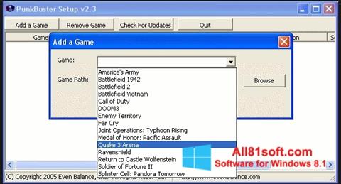 Skjermbilde PunkBuster Windows 8.1